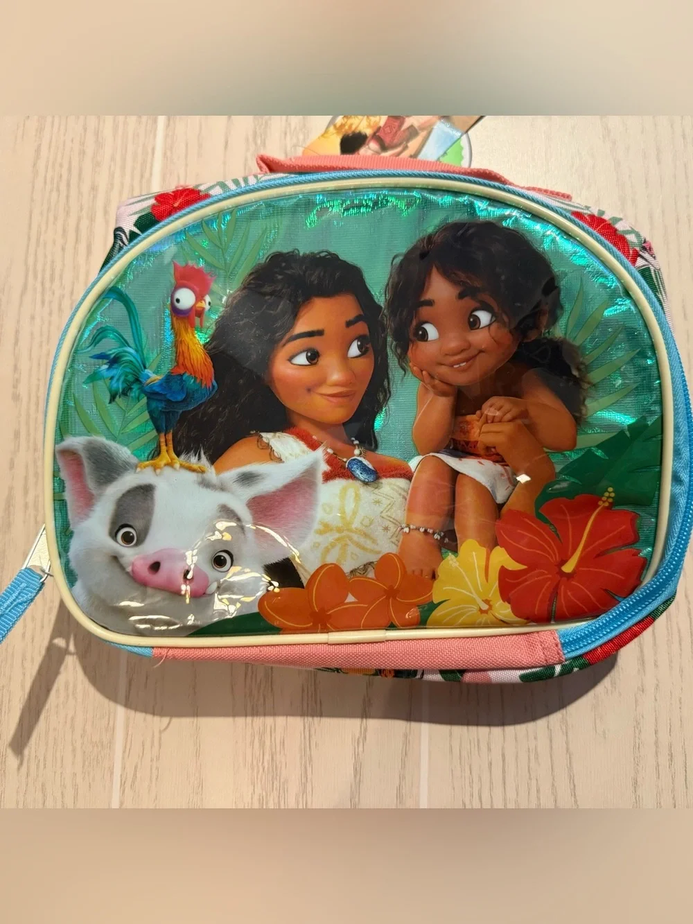 Bioworld Disney Moana 2 Pink Tropical Insulated Lunch Bag NWT